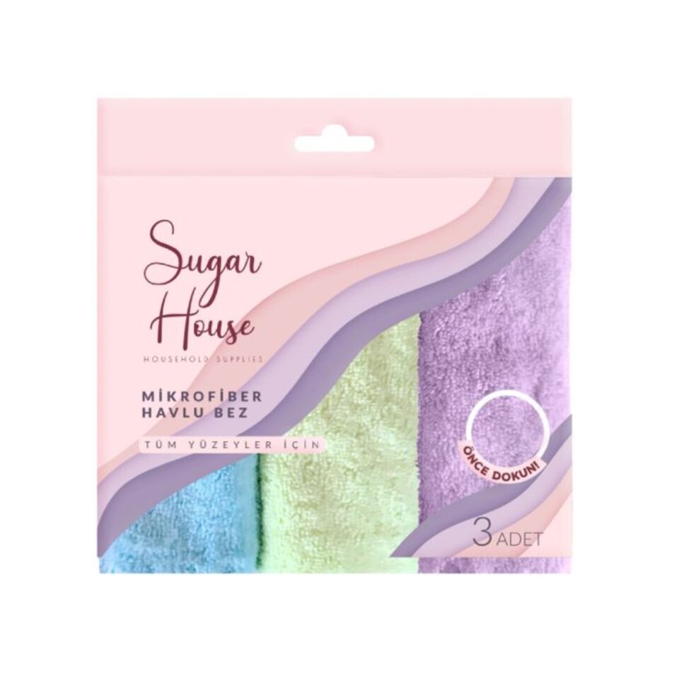SUGAR HOUSE MİKROFİBER HAVLU BEZ 3'LÜ